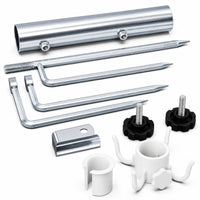 Galvanized Fishing Umbrella Stand Tightening Knobs Ground Auger Stand Detachable Grass Umbrella Anchor Compact for Anglers