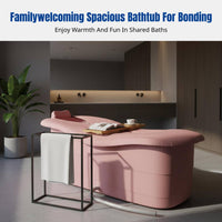 Adult Bathtub, Thickened Full Body Soaking Tub with Lid, Plastic Insulated Bath Basin, Easy Assembly for Home Use