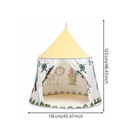 Peaked Roof Indoor Children's Play Tent Small Flag Conical Play Tent Framed Lightweight