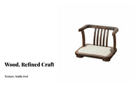 With Armrests Japanese Legless Chair spinal Support Legless Armchair adaptable Use spinalrest Seat Minimalist Design for Meditators, Work from Home Professionals, Students, floor mat Room, Bay casement, Floor, Bedroom