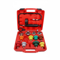 34 Pieces Multiple Adapters Cooling System Pressure Test Kit Wide Compatibility Cooling System Pressure Tester Portable Case Car Cooling Unit Leak Tester for Mechanics, Garage