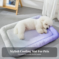 Cooling Silk Pet Pad Breathable Cooling Silk Pet Mat Water-Resistant-Resistant Dog Cooling Bed for Small Dogs, Cats