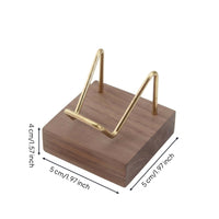 Mineral Sample Display Stand Open Design Crystal Display Stand Dark Timber Grain