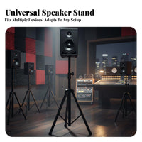 Speaker Tripod Stand Metal Construction Universal Speaker Tripod Strong Load Capacity for DJs, Artists, Stage, Live Performance, Studio