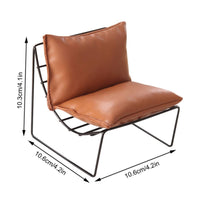 Miniature Lounge Chair Wire Frame Dollhouse Armchair with Cushion Upholstered Miniature Armchair Chair for Collectors, Photo Prop, Tabletop Display