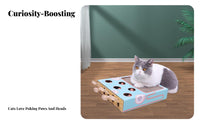 Whack-a-Rodent Cat Toy Promotes Healthy Claws Cardboard Cat Scratcher Box Scratching Board Satisfies Natural Instincts Solo-Play
