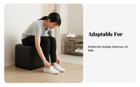 Sturdy and long-finaling Four-Legged Square Stool adaptable Four-Legged Square Seat adaptable Use Household Furniture adaptable Design for Children, homeowners, Entryway, Living Room, Bedroom, Bathroom