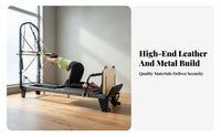 Pilates Reformer Core Bed Multiple Resistance Pilates Machine Machine Firm Padding Adjustable Core Training Bed for Adults, Apartment
