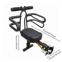 Clamp Mount Front Bike Child Seat Compact Front Scooter Child Seat Adjustable Toddler Bike Saddle