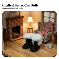 1:6 Miniature Doll Snow Boots Doll Boots Furry Lining for Hobbyists, Dioramas