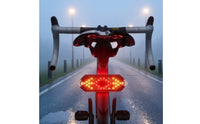 Bike Tail Light with Wireless Controller Control USB-Rechargeable