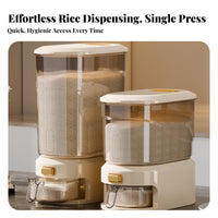 Moisture-Proof Rice Dispenser Airtight Seal Automatic Rice Dispenser Single-Press Dispensing for Pantry