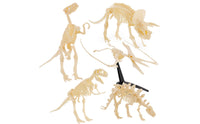 6 Pieces Dinosaur Skeleton Toys Figures Kit Translucent Dinosaur Skeleton Kit Archaeology Model for Kids