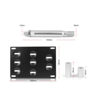 Vehicle Registration Plate Bracket with Tow Hook Rod Adjustable Tow Hook Vehicle Registration Plate Bracket Easy Install for Car Enthusiasts