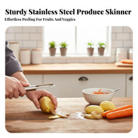 Stainless Steel Vegetable Skinner All-Purpose Potato Vegetable Skinner Peeling Blade Kitchen Utensil Easy to Clean for Chefs