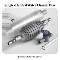 Fish Tank Water Changer Long Hose Fish Tank Siphon Cleaner Adjustable Current Control Aquarium Gravel Cleaner