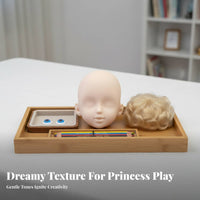 Makeup Practice Head White Skin Tone DIY Doll Head Craft Supply Sleek Surface Long-Lasting for Crafters, Crafting