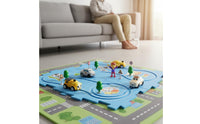 ABS Material Electric Car Track Playset Polished Edges Educational Toy for Boys, Toddlers