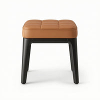 Upholstered Stool Tufted Footrest Sturdy for Entryway