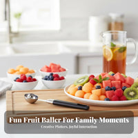 Stainless Steel Fruit Baller Easy to Clean Fruit Baller Ladle Fruit Platter Garnish Tool Comfortable Grip Kitchen Utensil