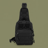 Large Capacity Men's Chest Pack Wear Resistant Sling Bag Water Repellent Single Strap Backpack Breathable Back Panel for Sports, Travel, Hiking