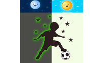 Athletic Child Wall Graphic Wall Art Auto-Luminous in the Dark Wall Sticker Peel and Luminous Light Switch Sticker for Children, Kids, Playroom