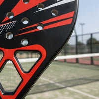 Aerodynamic Hole Pattern Lightweight Training Racket Large Sweet Zone Beach Tennis Paddle Fiberglass Padel Racket for Beginners