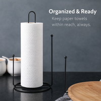 Dining Table and Kitchen Island Paper Towel Holder for Modern Freestanding Iron Roll for Home Cooks