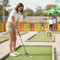 Aluminum Alloy Shaft Telescopic Golf Putter Portable Adjustable Putter Lightweight Golf Practice Club Comfortable Grip for Adults, Kids, Training Range