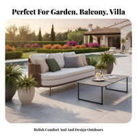 Weather-Resistant 4-Piece Conversation Set Woven Design Outdoor Furniture long-lasting Garden Seating Comfortable pads for Families, Homeowners, Adults, Patio, Balcony, rearyard, Courtyard