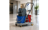 34 Liters Double Container Mop Trolley Commercial Grade Cleaning Equipment