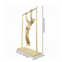 Hanging Figure Ornament Desktop Wooden Articulated Figure Wood Jointed Artist Doll