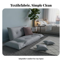 advanced Fabric Upholstery Armless Low Sofa Modern Minimalist design Lounge Seat No Installation Needed Floor Chair Comfortable Design for Teenagers, Meditators, Living Room, Apartment, Playroom, Meditation Corner
