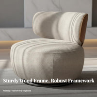 Light Luxury Design Upholstered rotate Armchair Modern Minimalist design Lounge Chair Soft Fabric Upholstery Home Seating firm density Foam pad for Office Professionals, Homeowners, Living Room, Reception Area, studying corner, Dormitory