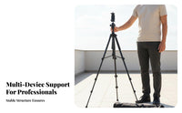 Lightweight Ph Single and Camera Tripod Foldable Design Ph Single Tripod Wide Compatibility Live Broadcasting Stand 360° Rotation Head for Photographers, Content Creators, Streamers, Motion Picture Recording, Studio Use, Outdoor, Indoor
