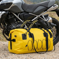 Motorcycle Tail Bag Waterproof Motorcycle Rear Seat Bag Fold-over Closure for Motorcyclists, Tourists, Daily Commuting