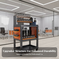Heavy Duty Machining Center Tool Trolley Long-Lasting Mobile CNC Tool Trolley Locking Wheels Workshop Furniture Large Capacity for Machinists, Manufacturers, Mechanics, Factory, Warehouse, Garage