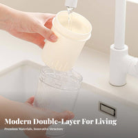 Press-Type Whey Separator Multifunctional Press Strain Yogurt Maker Easy to Clean Whey Separator Container for Refrigerator
