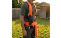 Chest Connection Brush Cutter Harness Metal Hook Grass Trimmer Harness Reinforced String Trimmer Strap Handsunrestricted for Landscapers, Gardeners, Yard Work