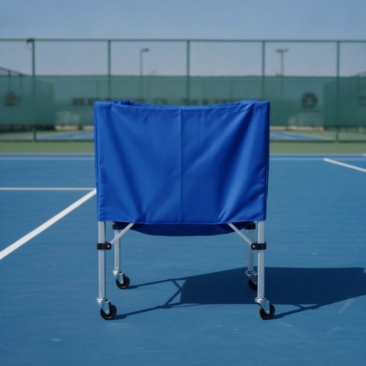 Tennis Ball Cart Heavy-Duty Tennis Training Sphere Carrier with Wheels Reinforced Athletic Gear for Coaches