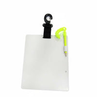 Reusable Diving Writing Slate with Writing Instrument Luminescent in the Dark Diving Slate for Technical Divers