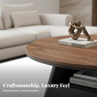 2 Pieces Minimalist Aesthetic Nesting Coffee Table Set Space Saving Accent Furniture Sturdy and Long-Lasting Household Furnishing Polished Rounded Edges for Apartment Dwellers, Design Enthusiasts, Homeowners