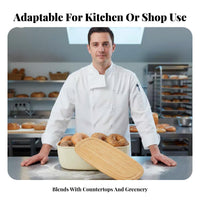 Bread Box with Cutting Board Lid 2-in-1 Design Large Bread Storage Container Food Grade Material Pastry Storage Box for Pantry, Bakery, Cafe