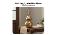 Hollow Copper Gourd Fine Craftsmanship Bagua Good Luck Gourd Feng Shui Wealth Calabash Easy to Clean Chinese Calabash Statue