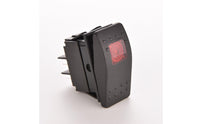 Plastic Housing Waterproof Rocker Switch Black Illuminated Rocker Switch for Boat, Rv, Automotive