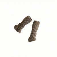 Knitted Figure Skating Leg Warmers Speckled Figure Skating Boot Cover Fluffy Long Knit Leg Warmers Tube-Shaped
