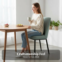 Light Luxury Aesthetic Channel Tufted Side Chair Comfortable Backrest Upholstered Channel-Tufted Chair Padded Seat Household Furniture High-Resilience Cushion for Hotel Owners, Interior Decorators, Homeowners, Dining Room, Restaurant, Kitchen