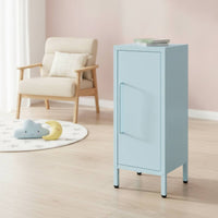 Tall Narrow Storage Cabinet Space-Saving Metal Storage Cabinet for Living Room, Bedroom, Small Apartments