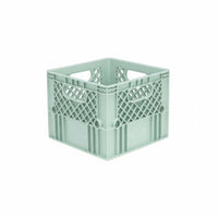Stackable Milk Crate Industrial Design Plastic Milk Box Portable for Garage