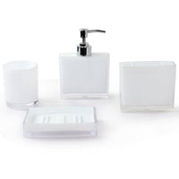 4 Pieces 4 Piece Bathroom Accessory Set Soap Dispenser and Toothbrush Holder Set for Restroom, Washroom